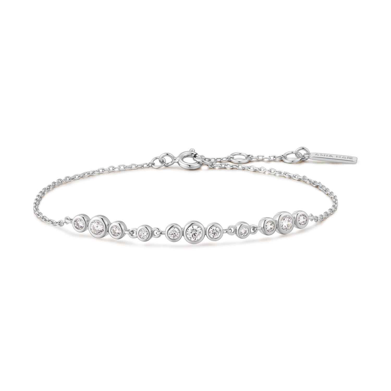  Luna Gaze - Bracelets à maillons - Argent / Rhodié - Zircone - 18,5cm
